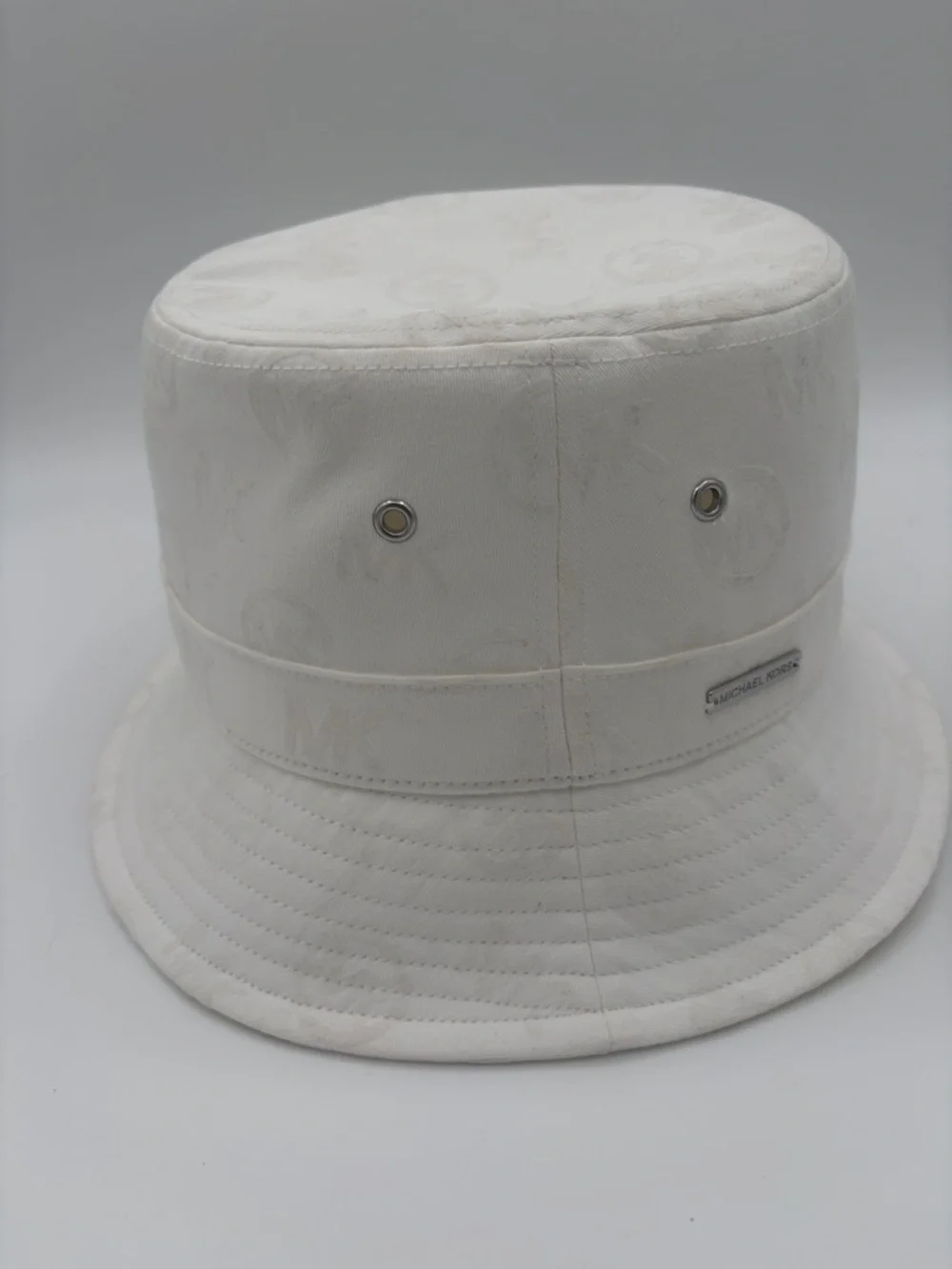 Michael Kors White Bucket Hat NWT Logo Plaque OS Summer Classic🥳🥳❌❌